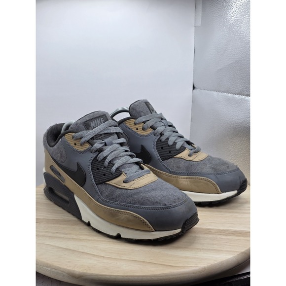 Mens Size 9.5 - Nike Air Max 90 Premium Wool Casual Running Shoes - Picture 5 of 9